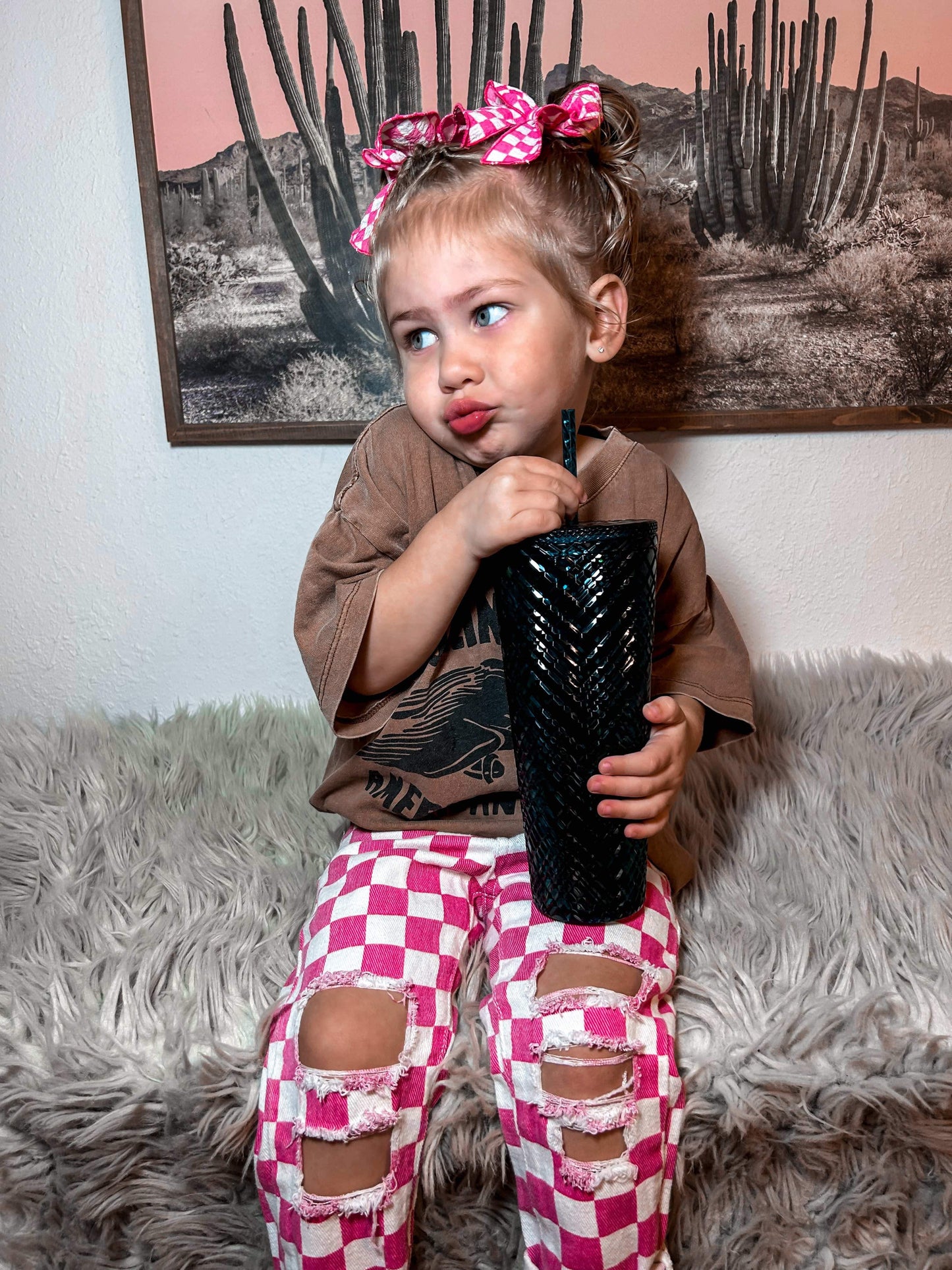 Pink Checker SAILOR Piggies