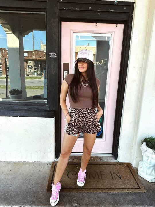 Leopard Bow Shorts