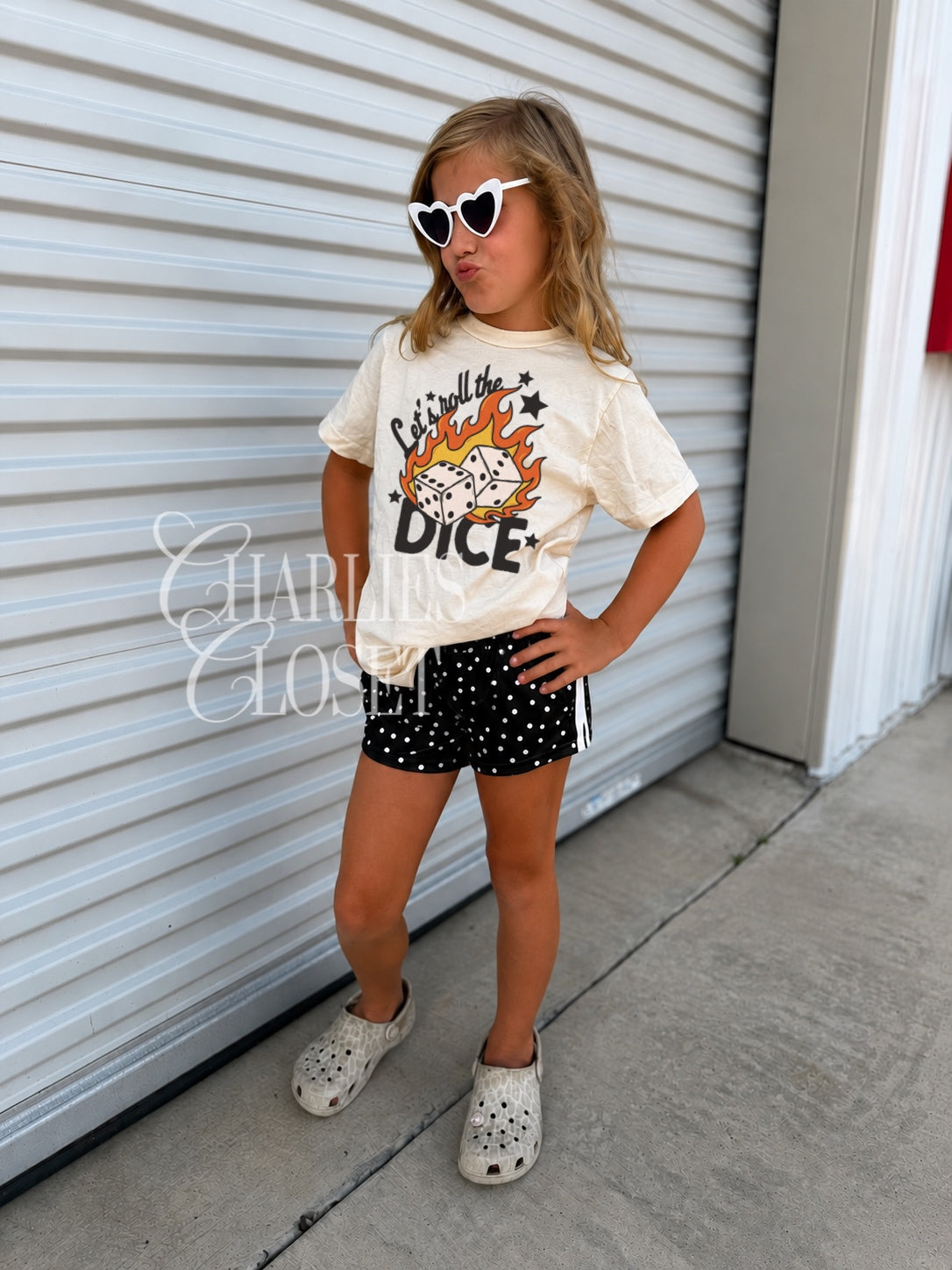 *KIDS* Polka Dot Varsity Shorties