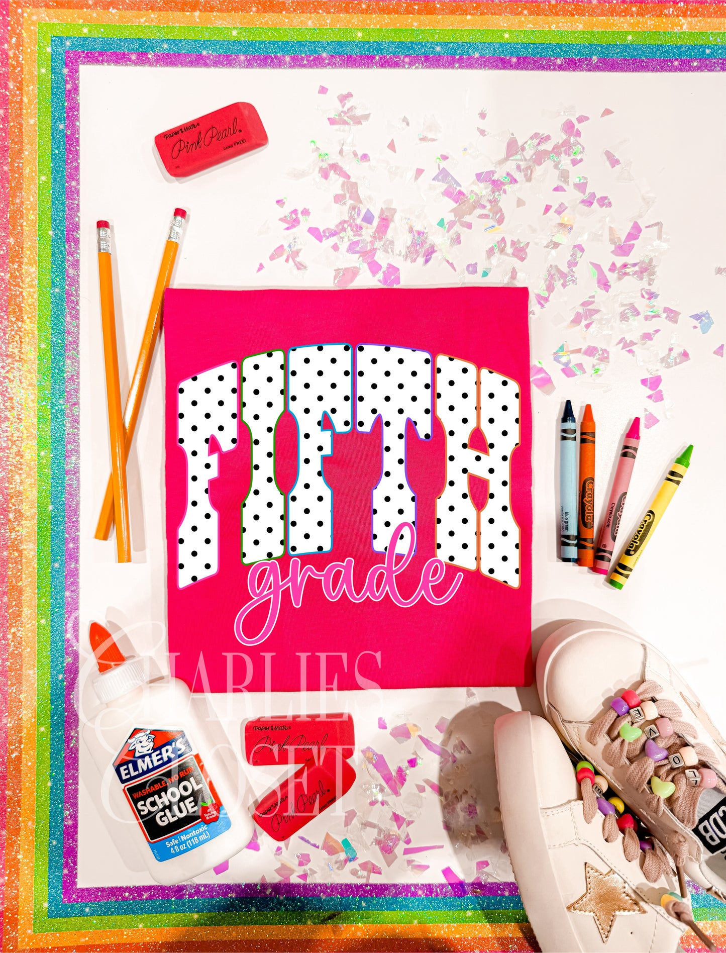 Rainbow polka dot grades