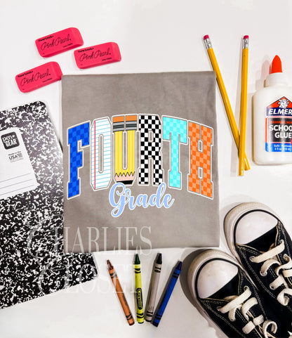 Blue checkered grades
