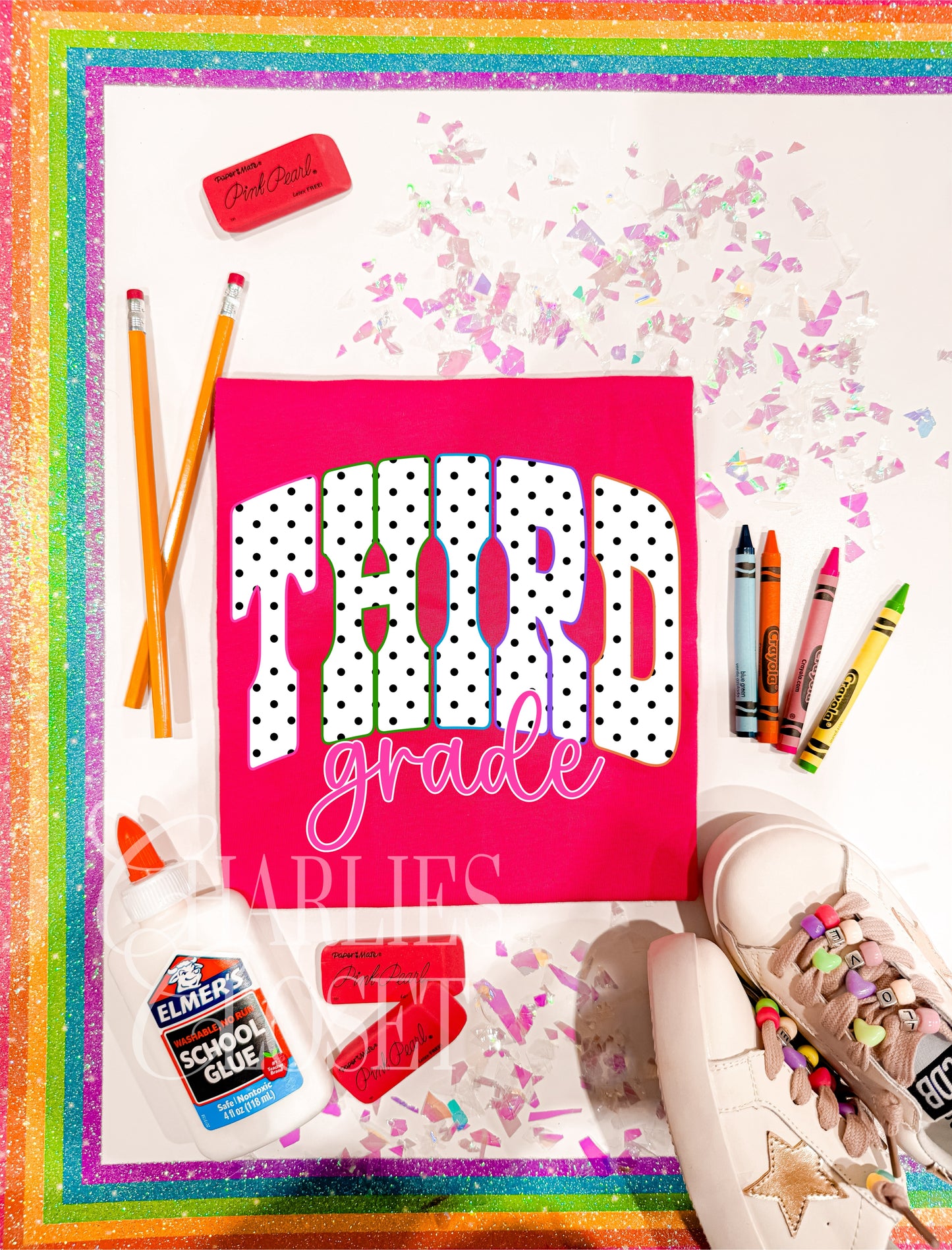 Rainbow polka dot grades