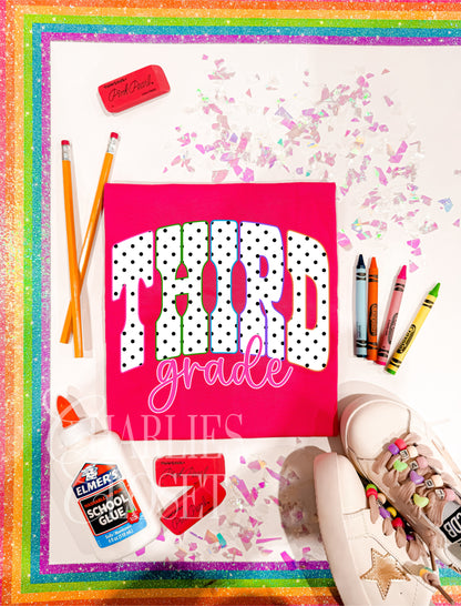 Rainbow polka dot grades