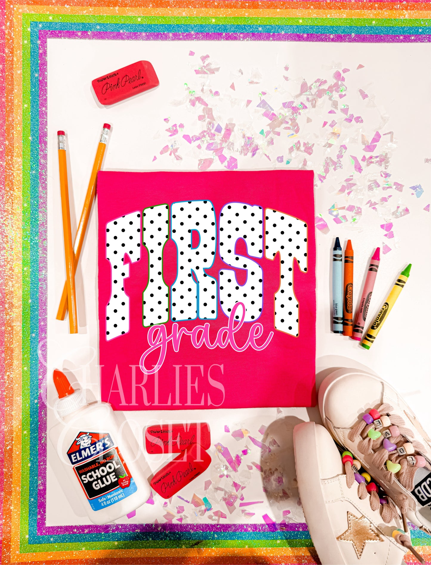 Rainbow polka dot grades