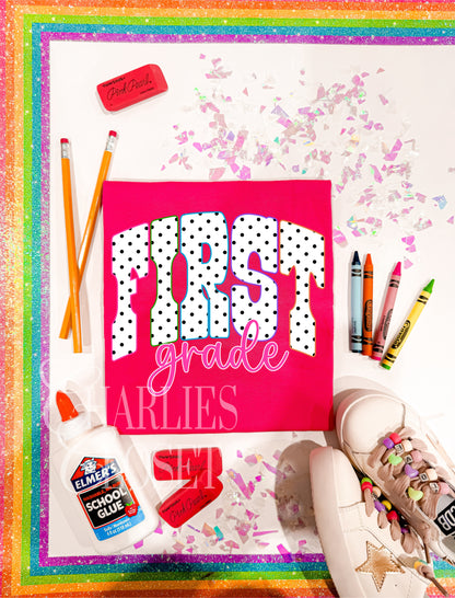 Rainbow polka dot grades
