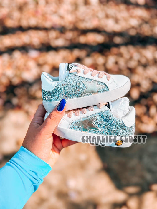 Silver & gold Low Top Sneakers *PRE ORDER*