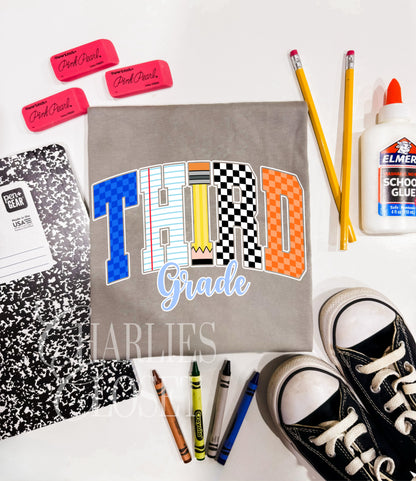 Blue checkered grades