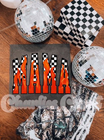 Mama checkered & flames
