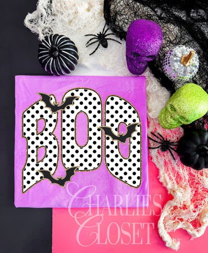BOO polka dots