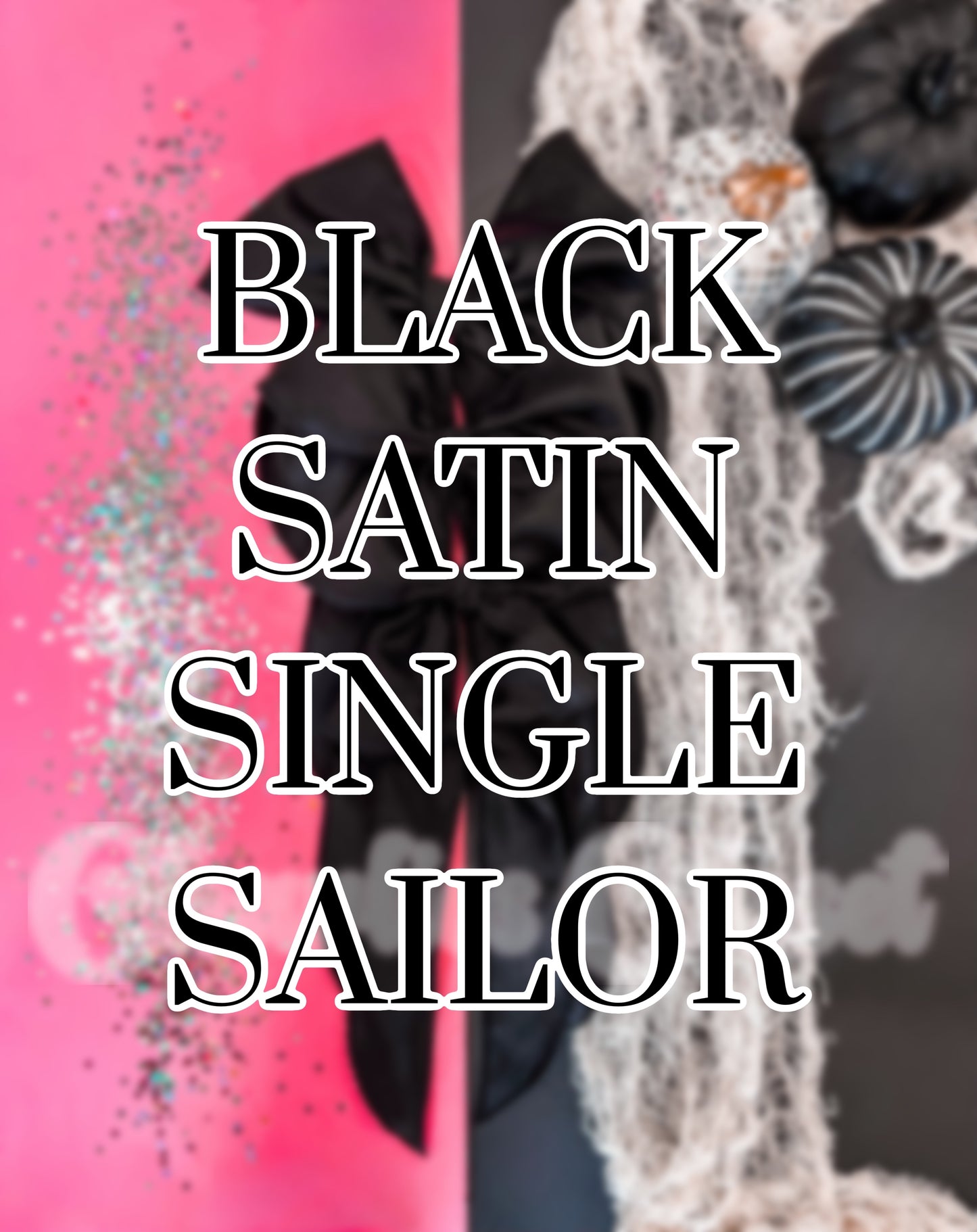 Black Satin SAILOR Single Bow