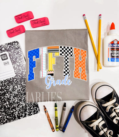 Blue checkered grades