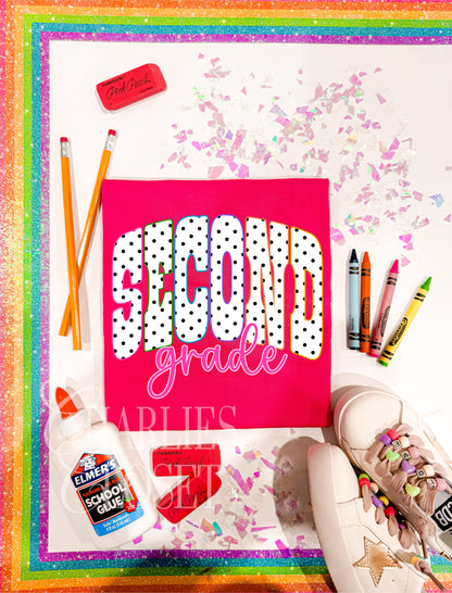 Rainbow polka dot grades