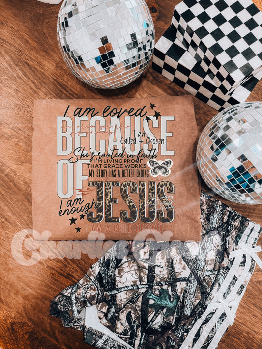 I am loved because Jesus Leopard