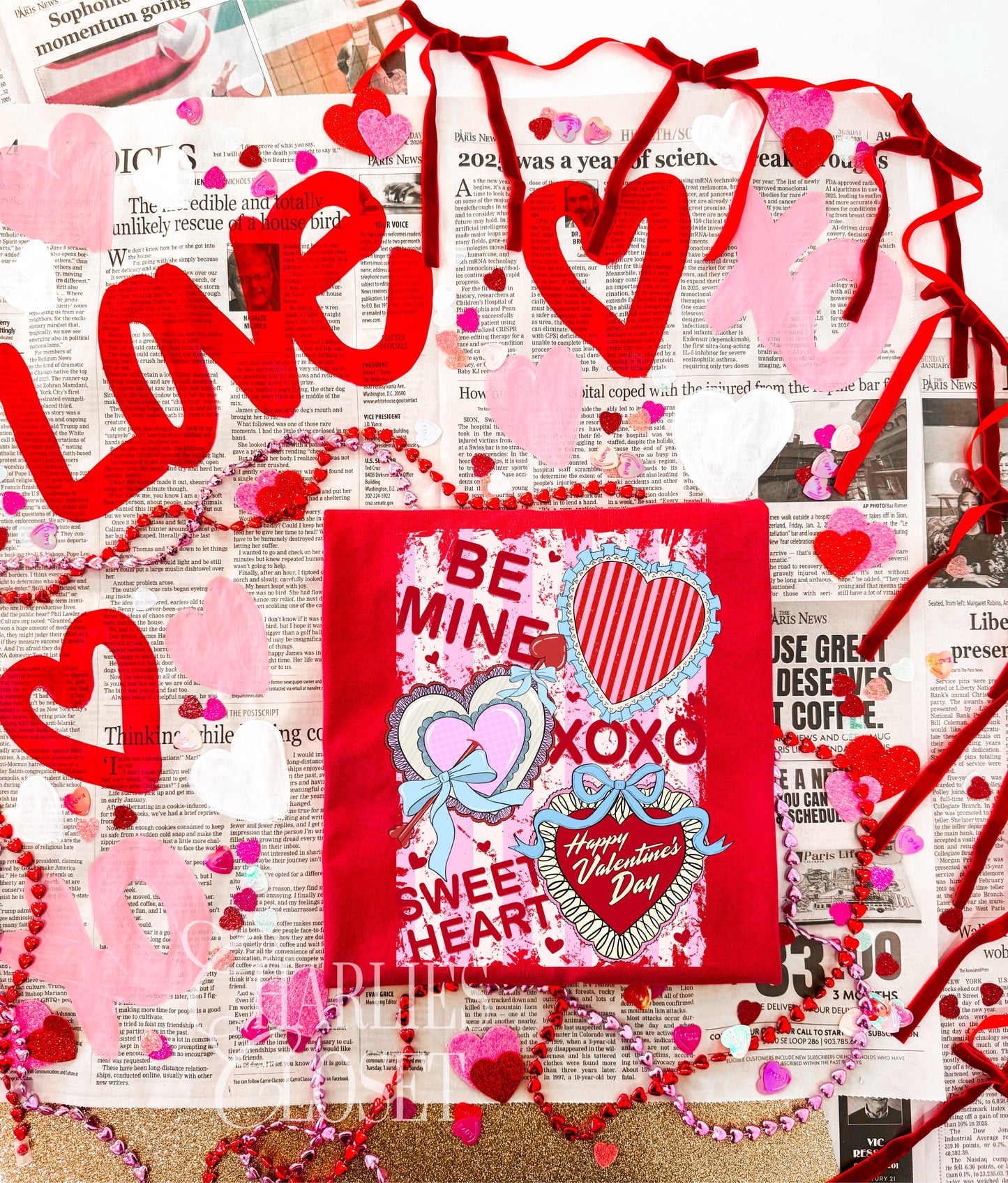 Happy Valentines day hearts