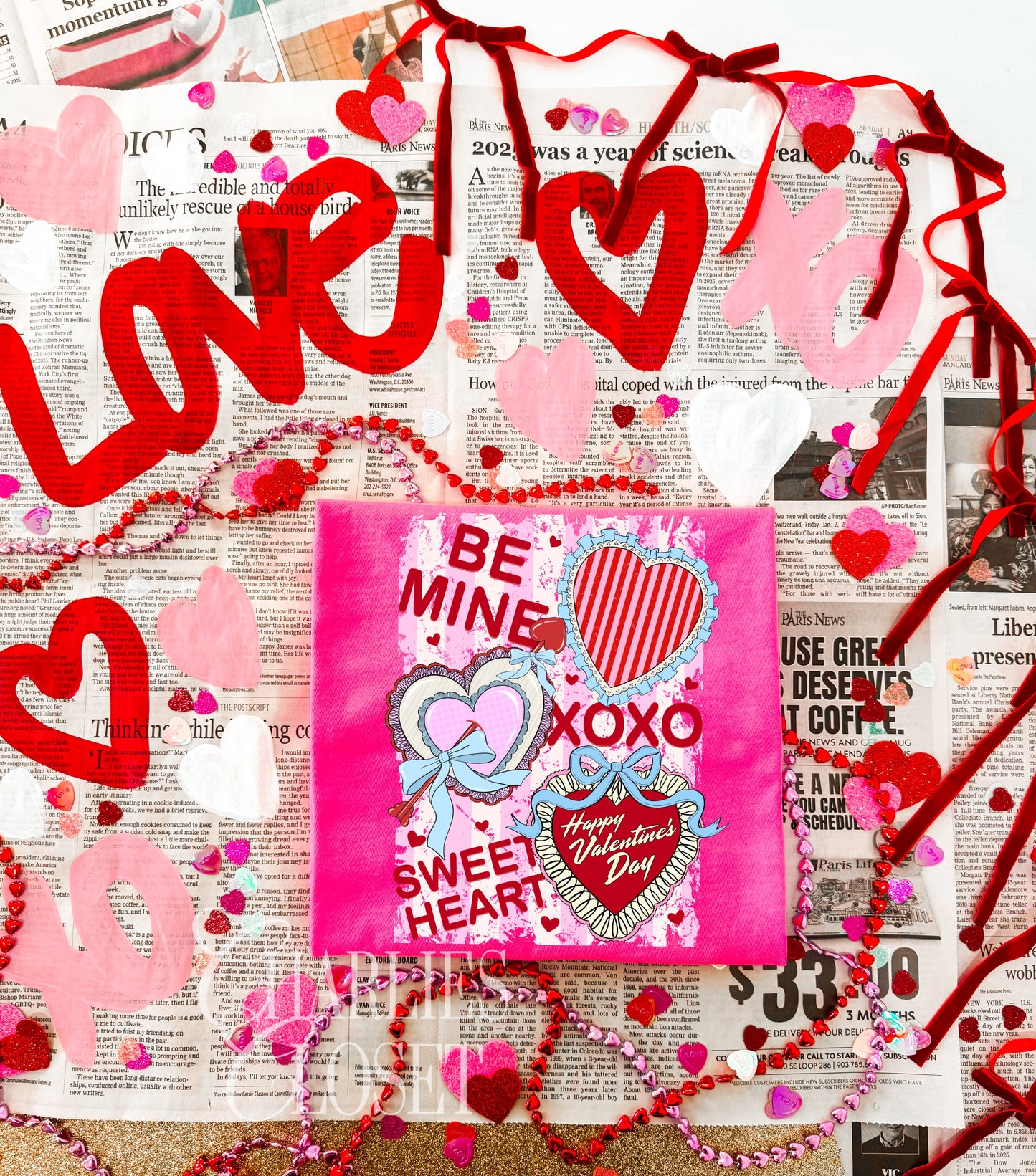 Happy Valentines day hearts