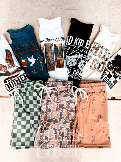 Boys Camo Pocket Shorts