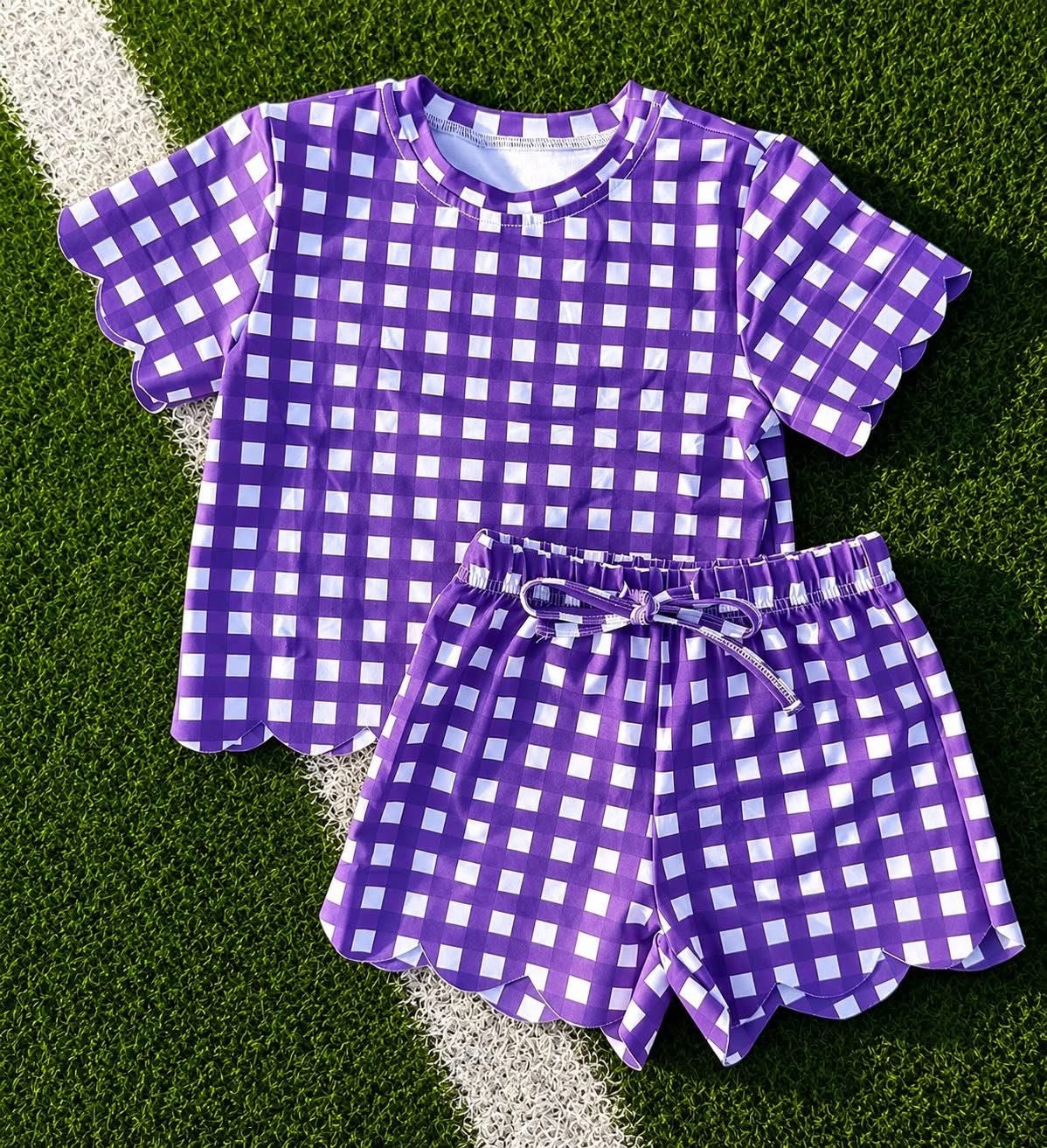 Scalloped Gingham Game Day Sets *PRE ORDER*