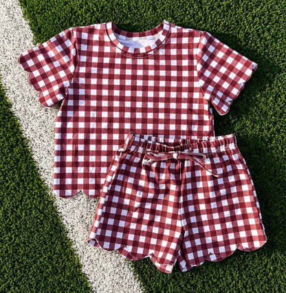 Scalloped Gingham Game Day Sets *PRE ORDER*