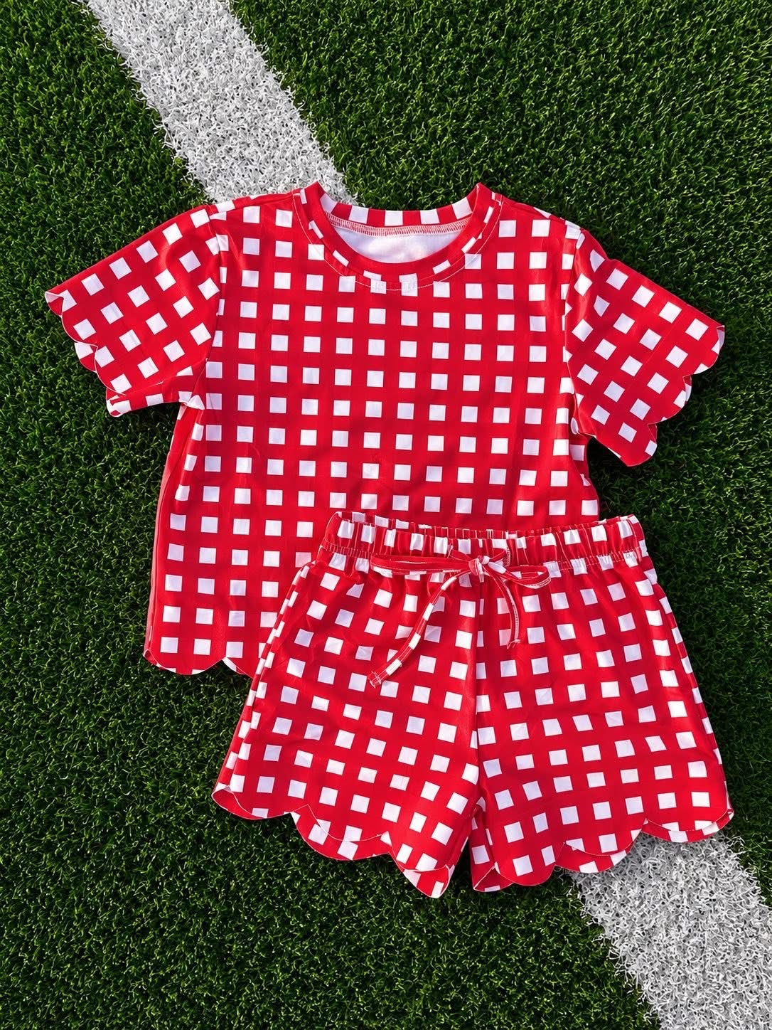 Scalloped Gingham Game Day Sets *PRE ORDER*