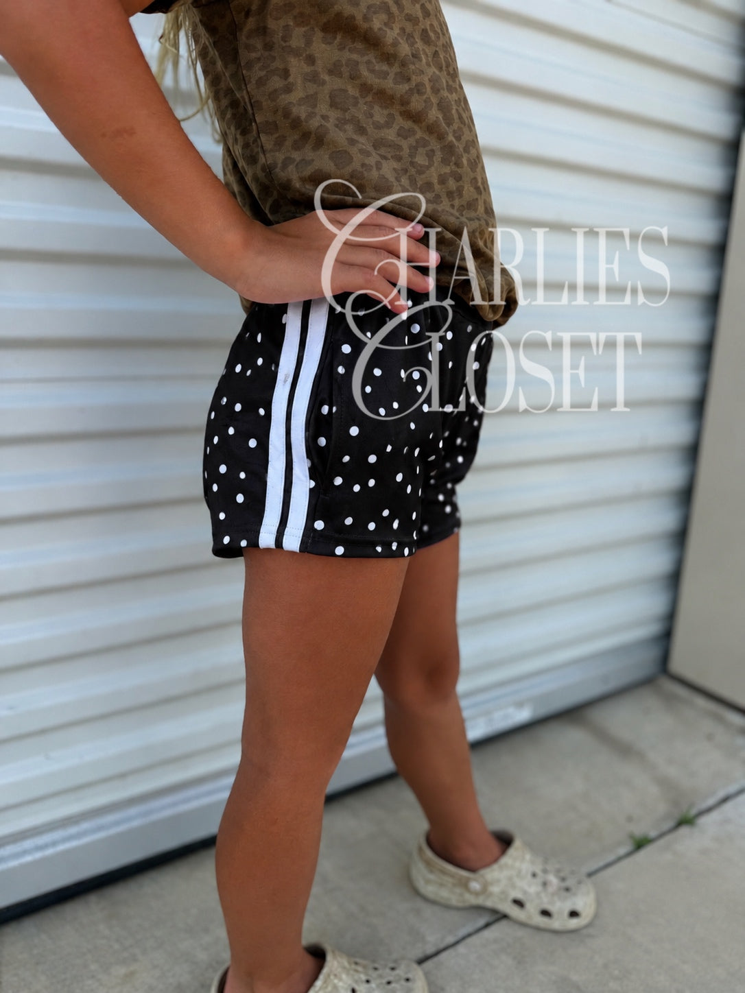 *KIDS* Polka Dot Varsity Shorties