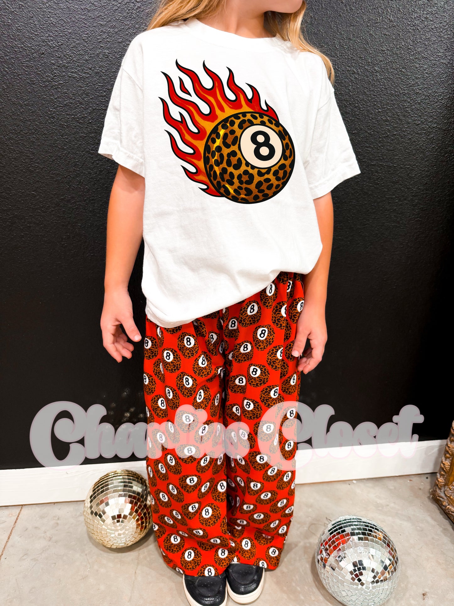 Leopard Flame 8 Ball